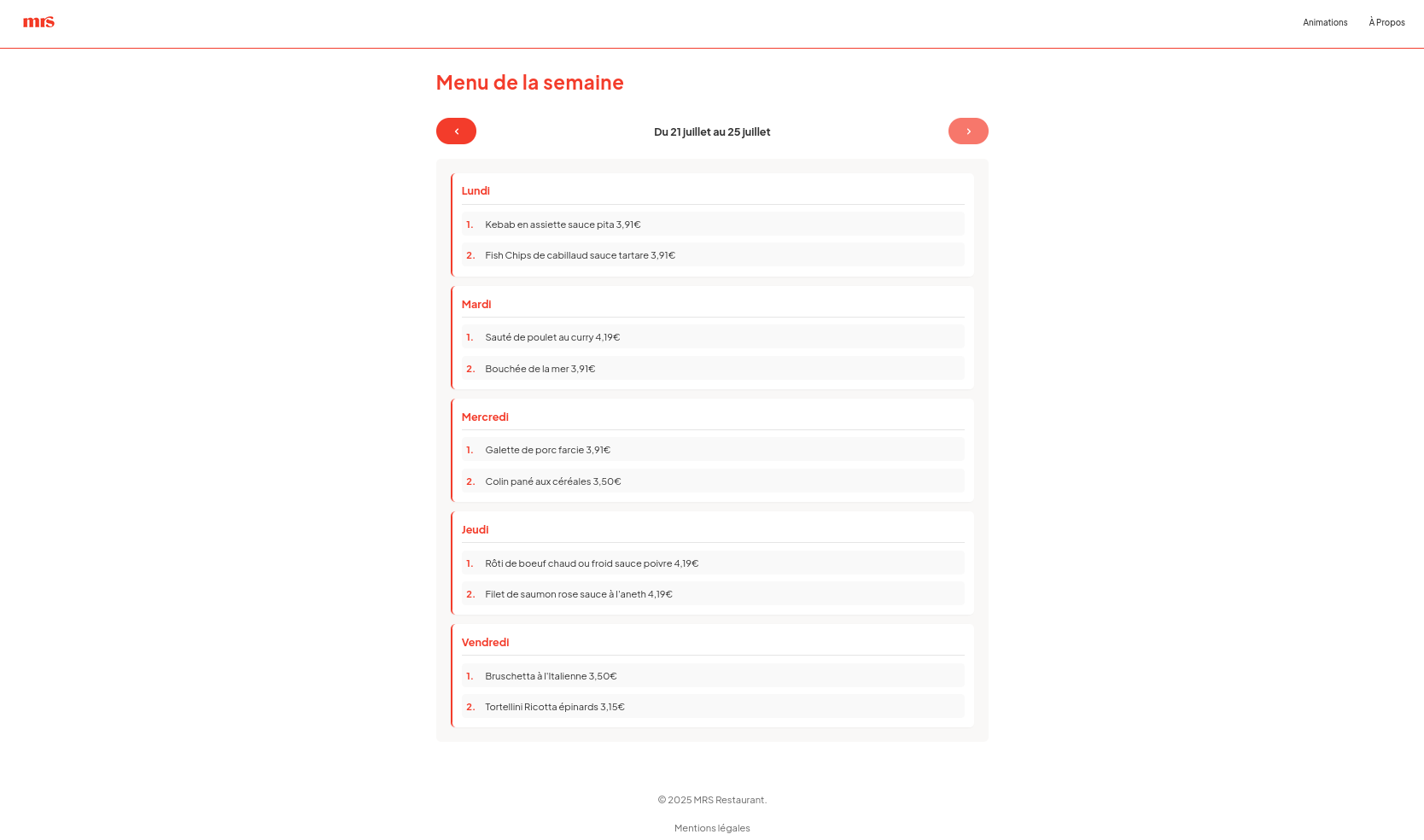 Page d’accueil MRS