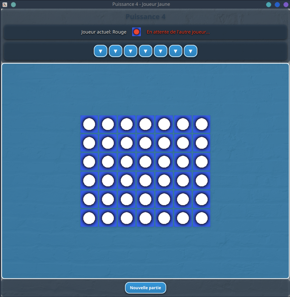Interface de jeu en cours